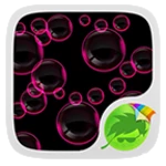 neon bubbles keyboard android application logo